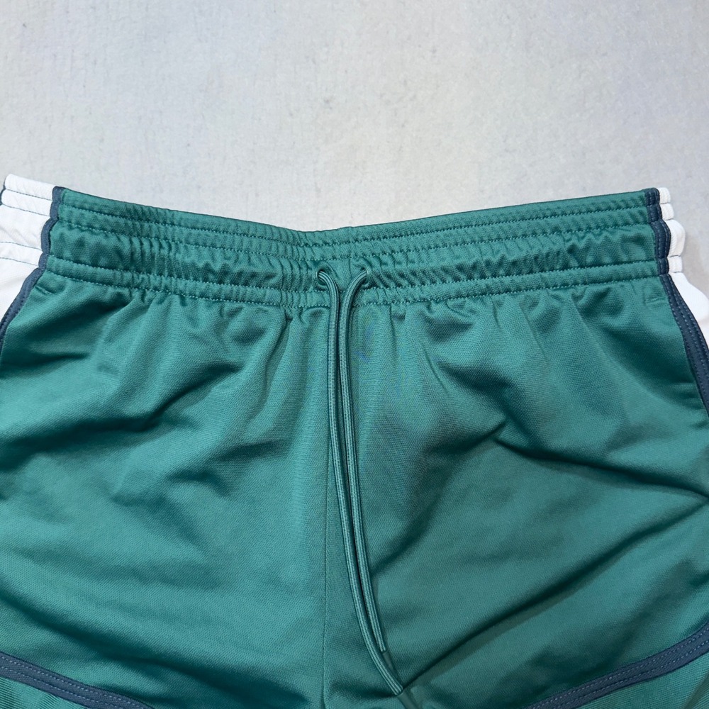 Athletic Works Shorts Girls XL 16-18 Green Excellent Dolphin Running Stripe